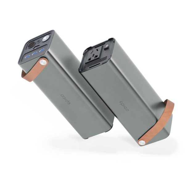 Epico Multifunktionel Powerbank m. 3 x USB-A og 1 x USB-C - 46.200 mAh - Space Grey For Sale