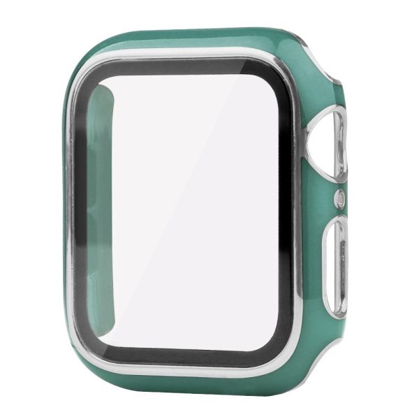 Apple Watch Ultra 1 2 (49mm) Hård Plast Cover m. Indbygget Skærmbeskyttelse - Grøn   Sølv For Sale