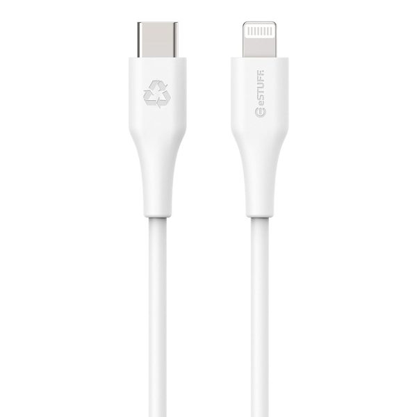 eSTUFF INFINITE MFI USB-C til Lightning Kabel 1 m - 12W - 100% Genbrugsplastik - Hvid Supply