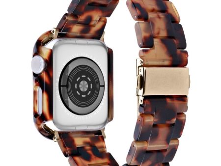 Apple Watch 9 8 7 (45mm) Harpiks Rem & Cover - Sort   Brun Online now