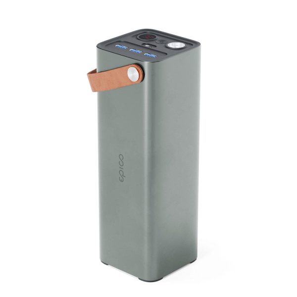 Epico Multifunktionel Powerbank m. 3 x USB-A og 1 x USB-C - 46.200 mAh - Space Grey For Sale