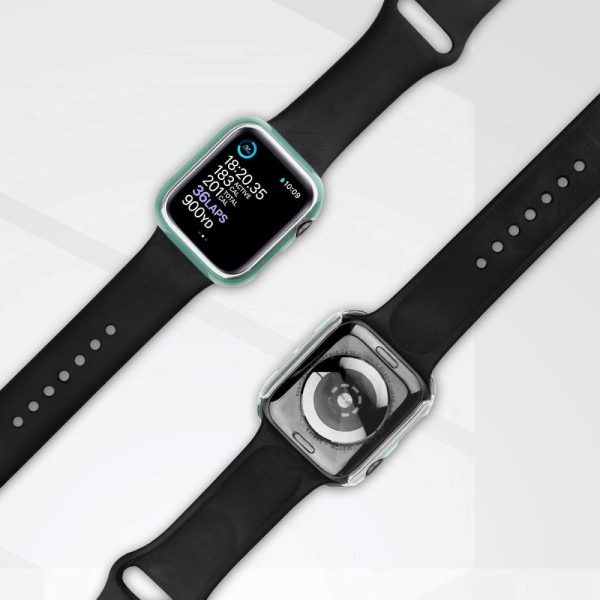 Apple Watch Ultra 1 2 (49mm) Hård Plast Cover m. Indbygget Skærmbeskyttelse - Grøn   Sølv For Sale