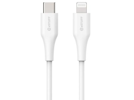 eSTUFF INFINITE MFI USB-C til Lightning Kabel 3 m - 12W - 100% Genbrugsplastik - Hvid Online Sale