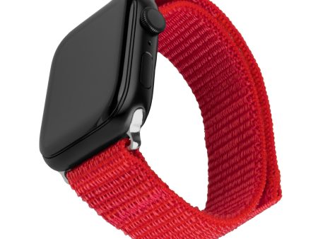 Apple Watch Ultra 1 2 (49mm) Fixed Nylon Rem - Rød Hot on Sale