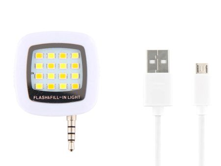 T NB Flash Til Smartphone m. Opladningskabel & Indbygget Jackstik - Hvid Supply