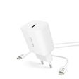 Epico Vægoplader PD 20W m. USB-C til Lightning Kabel - Hvid Fashion