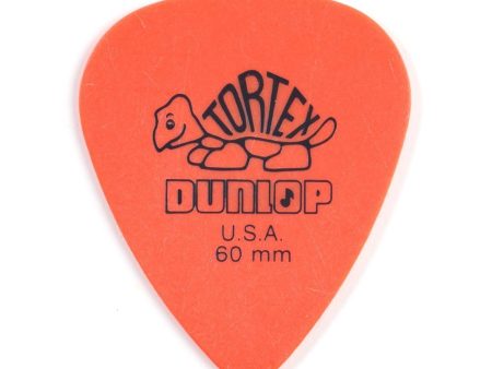 Dunlop 418P.60 Tortex Standard Guitar Pick Orange - 0.60mm on Sale