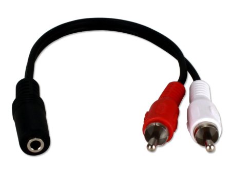 3.5mm Mini-Stereo Female to Dual RCA Male Speaker Y-Adaptor For Discount