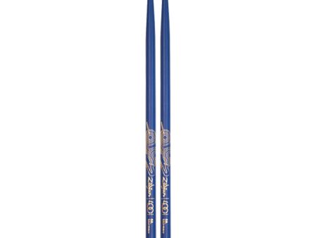 Zildjian 400th Anniversary Hickory 5A Drumsticks  - Painted Blue Supply