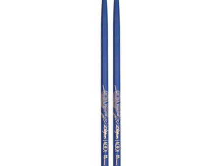 Zildjian 400th Anniversary Hickory 5b Drumsticks - Painted Blue Jazz Cheap