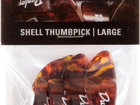 Dunlop Large Brown Shell Thumb Picks 4-Pack 9023P Sale