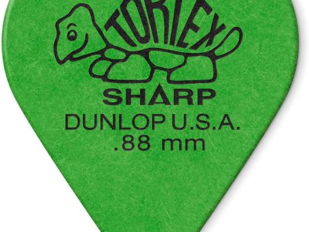 Dunlop Tortex Sharp Guitar Picks .88mm - Green Online Sale