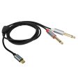 Blastking C2QTC-6 USB-C To Dual 1 4” (6.35mm) Audio Cable   6ft (1.82m) Online Hot Sale