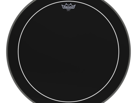 Remo 22  Pinstripe Ebony Bass Drum Head Online Sale