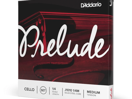 D Addario J1010 Prelude Cello Strings - 1 4 Size Medium Tension Hot on Sale