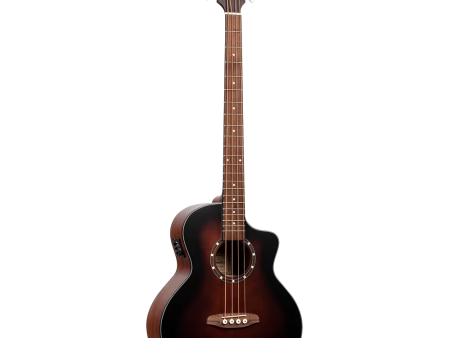 Ortega D7CE 4-String Acoustic Electric Cutaway Bass Guitar - Bourbon Fade on Sale