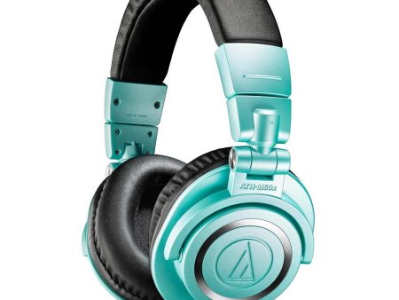 Audio-Techina ATH-M50X Closed-Back Studio Monitoring Headphones - Limited Edition Icy Blue For Sale