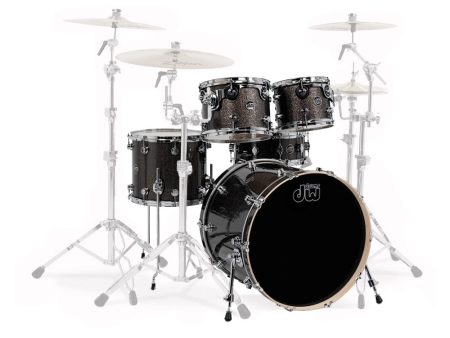 DW Performance Series 5PC 8-Ply Maple Shell Pack  - Pewter Sparkle Online Hot Sale