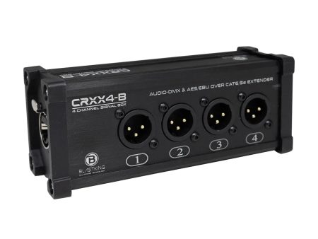 Blastking CRXX4-B 4 Channel XLR Male Receiver Box over CAT6 5e Audio DMX Extender For Cheap