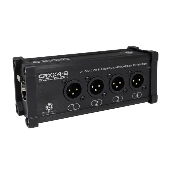 Blastking CRXX4-B 4 Channel XLR Male Receiver Box over CAT6 5e Audio DMX Extender For Cheap